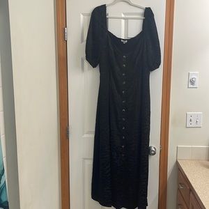 Good American bustier style black silky dress, Good American size 6x/3x/22-24